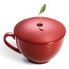 Tea Forte Cafe Cup Ruby Red Porcelain Tea Cup and
