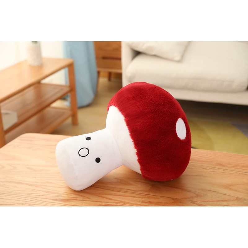 Hynbasea 3D Creative Plush Pillows Mushroom Cute Surprised Mushrooms Throw