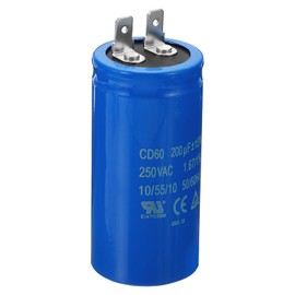 PATIKIL CD60 Run Capacitor 200uF/MFD 250VAC 15% Tolerance 50/60Hz Motor Start Condenser for Air Compressor Motor Start