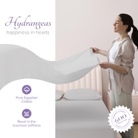 Carressa Linen 100% Egyptian Cotton Sheets - 600 Thread Count 4 PC California King Size Sheet Set, Soft, Cooling, High Thread Count, Extra Long Staple Luxury Bedding, Cal King Sheets - Silver Grey