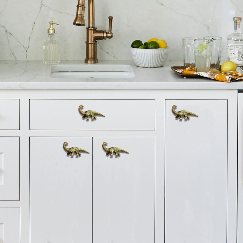 Perilla Home Metal Dinosaur Knobs Decorative Animal Shape Knobs for