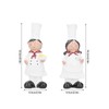 Resin Couple Chef Figurine Sculptures Statues Decor Kitchen Bar Cabinet