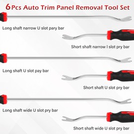 TOOLEAGUE 6Pcs Heavy Duty Trim Removal Tool,Upholstery Trim Panel Removal Tool Set,Fastener Remover Tool Kit for Car Vehicle