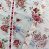 Country Rose Floral Valance Curtain Tie Up Gingham Ruffled Swag