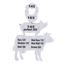 Fdit Meat Temperature Magnet, Acrylic BBQ Cooking Temperature Guide with Internal Temperatures Time Chart for Beef Pork Chicken Fish