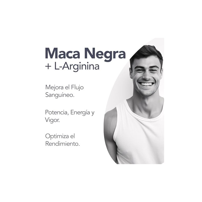 Maca Negra con L-Arginina, Zinc y Omega 3 - Softgels
