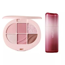 Eglips 이글립스 팔레트 02 로지 스웨이+ 틴트 13 멀롯 발색 Eglips Palette 02 Rosy Sway + Tint 13 Merlot Pigmentation