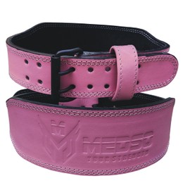 MEDSO Forever 7MM 100% Pro Leather Weight Lifting Belt Heavy Duty with Adjustable Buckle - Stabilizing Lower Back Support 4 Inches Wide For,Weightlifting,Powerlifting,Cross Training for Men Women