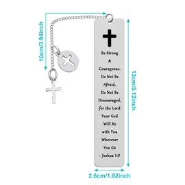 Christian Bookmark Inspirational Gifts Religious Gifts for Sister Daughter Book Lover Reading Lovers Bookworm Bible Verse Gifts Scripture Gifts for Baptism Faith First Communion Gifts for Godchild