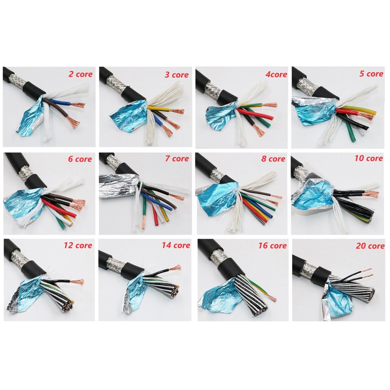 LD-Teemm TRVVP Flexible Shielded Cable, Drag Chain Cable, Multi-Core Control