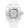 KIMSDUN-Stylish Skeleton Sport Watches, Waterproof, Analog Quartz Date Calendar Wristwatch,