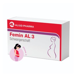 Femin AL 3 Pregnancy: Folic Acid & Vitamins from 13th Week of Pregnancy - Contains L-Methylfolate & DHA - Supports Tissue, Blood Formation & Immune System, 60 Capsules