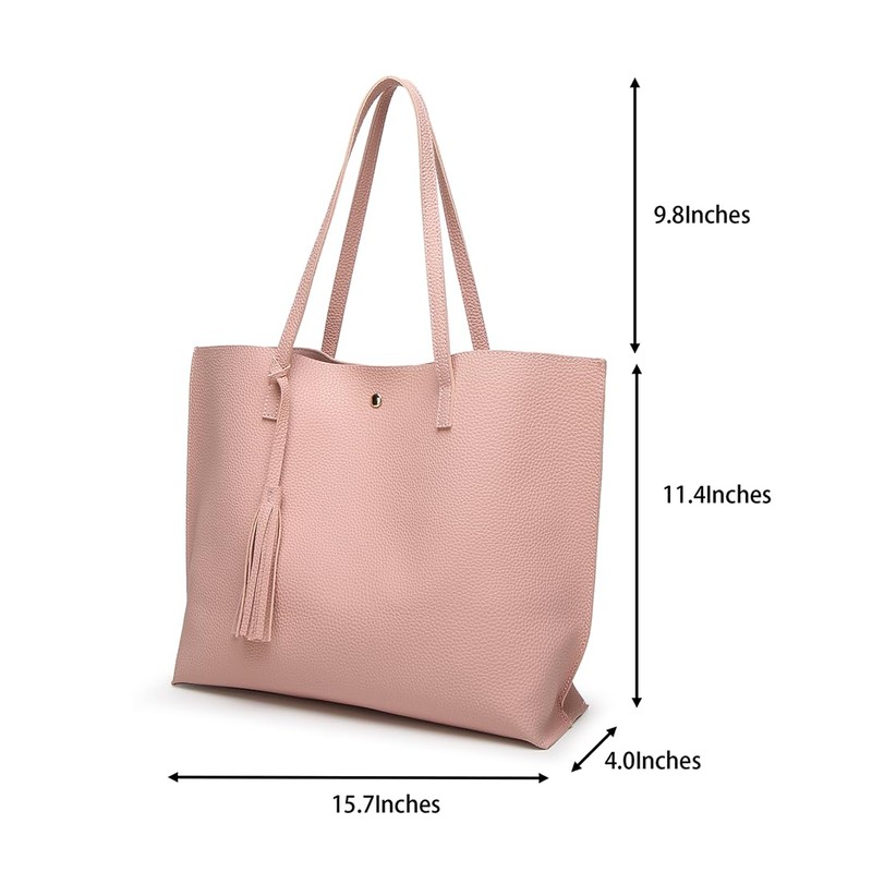 Dreubea Women's Soft Faux Leather Tote Shoulder Bag from, Big
