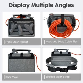 Carrying Bag Compatible with Hoover Portapower Canister Vacuum CH30000 Waist Pack with Padded Shoulder Straps Waist Belt Attachments Accessories (PATENT DESIGN)