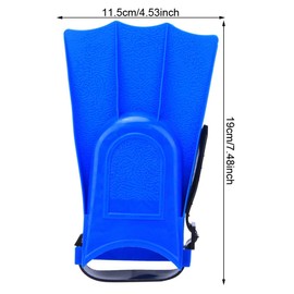 Keenso Children's Swimming Fins, 1 Pair Children's Diving Short Fins PVC Swimming Training Fins Lightweight Swimming Fins (25-30 Blue)