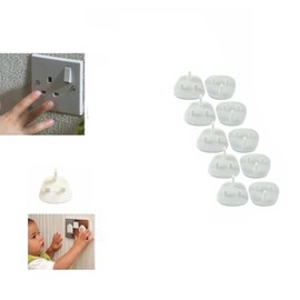 Mr. Gadget's Solutions 3 Pin UK Electrical Plug Socket Protector Child Baby Shock Safety Main Cover - 10 Pack White