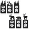 Lothee 6 Pcs Metal Bear Light Switch Cover Plate Moose