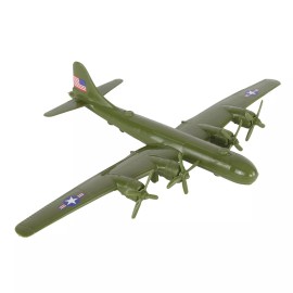 BMC Toys TimMee Processed Plastic WW2 B-29 Superfortress Green Bomber Plane Army Aircraft