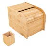 KONKENIE 10kg/22lbs Bamboo Rice Storage Container Wooden Cereal Grain Soybean