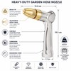 Heavy Duty Garden Hose Nozzle with Brass Tip for Lawn