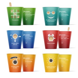 Stone&Stone Espresso Paper Cups, Coffee to Go Cups, 75 ml, Environmentally Friendly, Degradable, Compostable, Disposable Cups, Recyclable Drinking Cups, Disposable with Cups and Pallet Stirrers (Pack