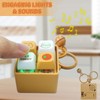 2pc Novelty Fidget Keyboard Keychain, Finger Fidget Clicker with Light