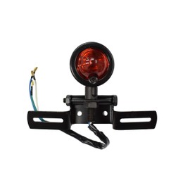 General Purpose Billet Tail Lamp Light [ADVANTAGE] Bullet Bullet Custom American Motorcycle Number Stay (B Type/Black)