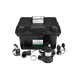 Basement Sentry Automatic Emergency Backup Sump Pump System (12V Battery Powered) Provides Additional Protection Against Basement Flooding When Power Goes Out