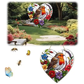 Window Sun Catcher,Hanging Ornament for Window Decor,Home Window Decoration,Garden Sun Catchers with Stained Glass,Hanging Garden Ornaments,Crystal Suncatcher,Wind Chimes Indoor,Wind Charms for Garden