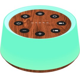 ColorsNoise Sound Machine and White Noise Machine with 30 Soothing Sounds with 12 Colors Baby Night Light with Memory Function (T-Wood)