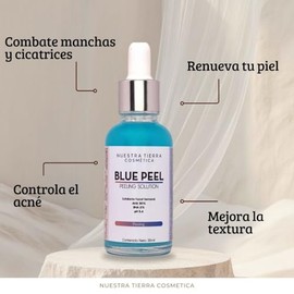 Nuestra Tierra Peeling Aha 30% + Bha 2% Blue Peel Combate Manchas y Acné