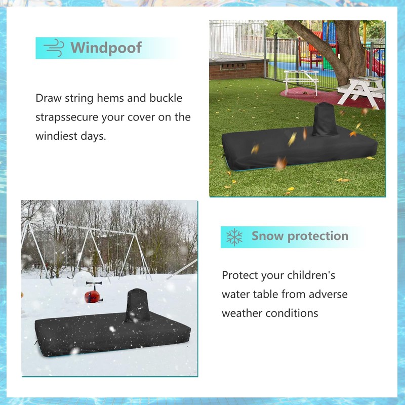 Exokugo Water Table Cover for Kids,Heavy Duty Waterproof UV-Resistant,Fits Little