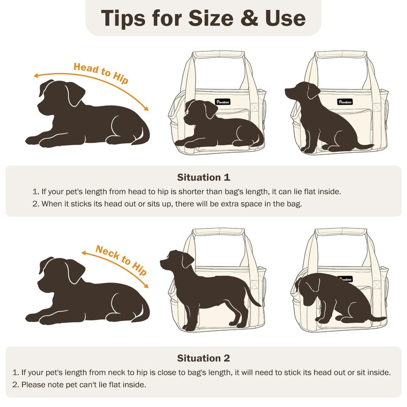 Pawaboo Dog Purse Carrier for Small,Under 9 Lbs