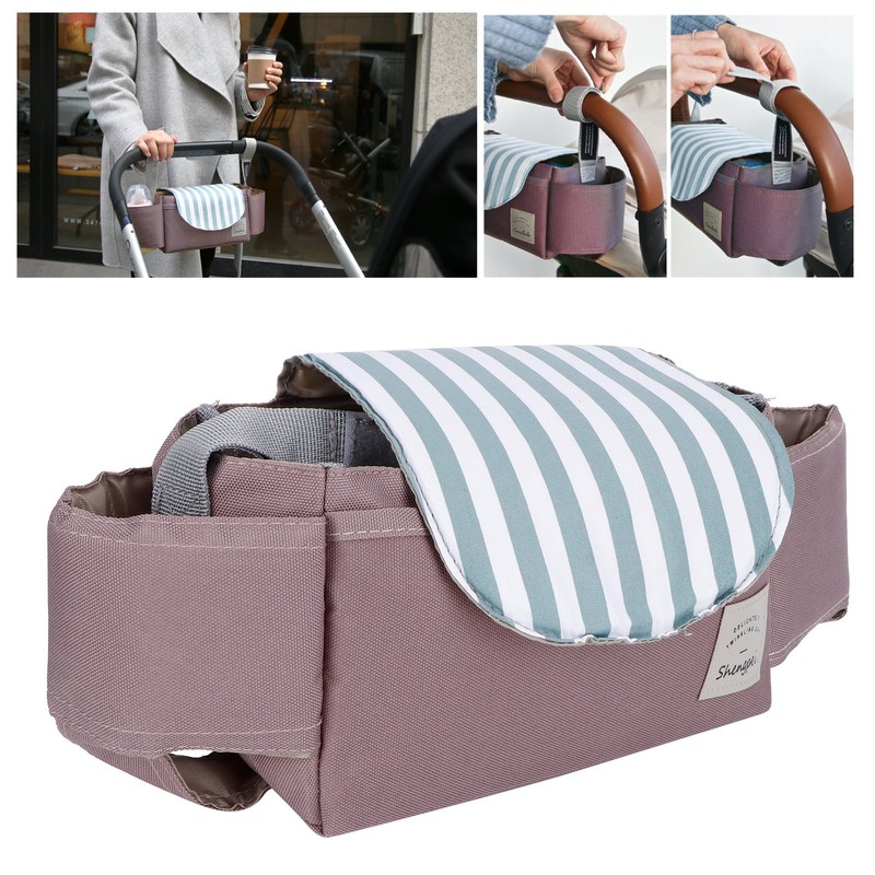 Baby Stroller Hanging Bag Organizer Universal Cup Holder Storage Bag