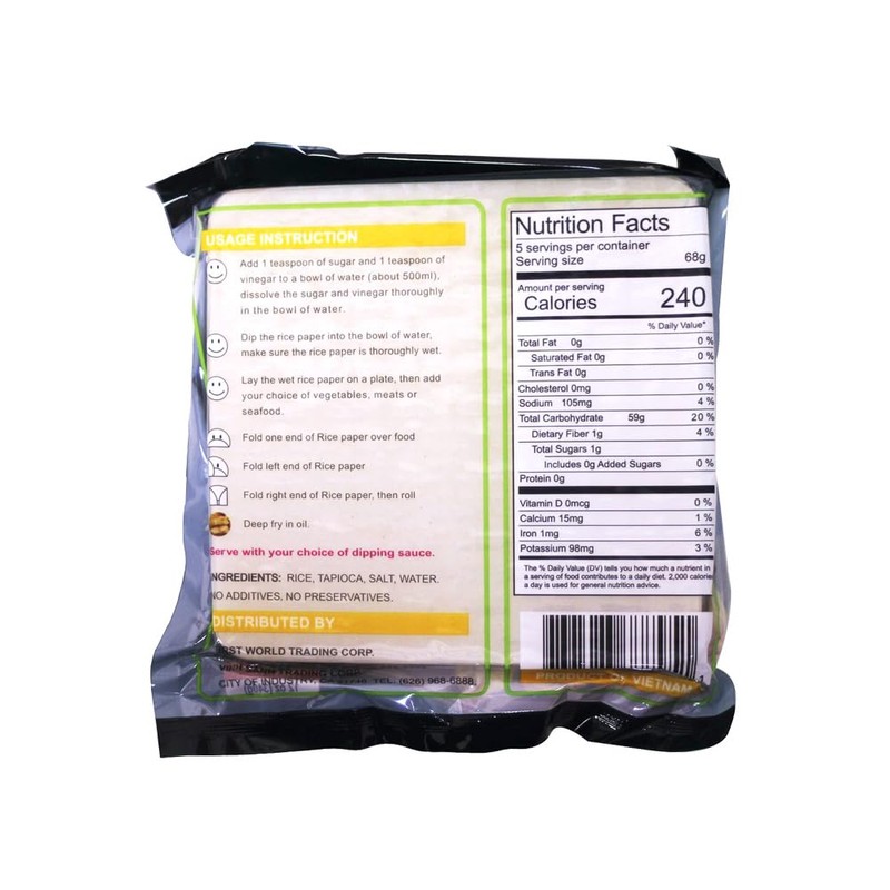 可油炸越南春卷皮 Spring Roll Rice Paper Wrapper -Special rice Paper for