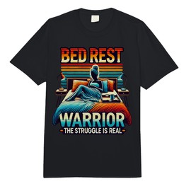 Funny Bed Rest Warrior Post Spine Surgery Recovery Gifts Comfort Colors Adult Heavyweight T-Shirt