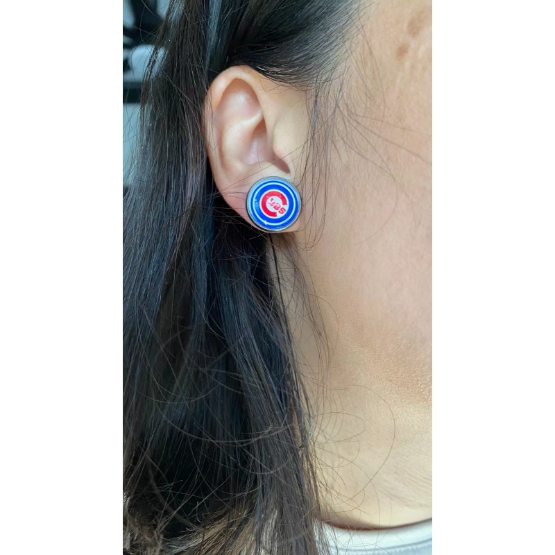Chicago Cubs Stud Earrings