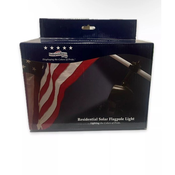 Independence Flag Residential SOLAR Flagpole Light. Suitable For 5 To