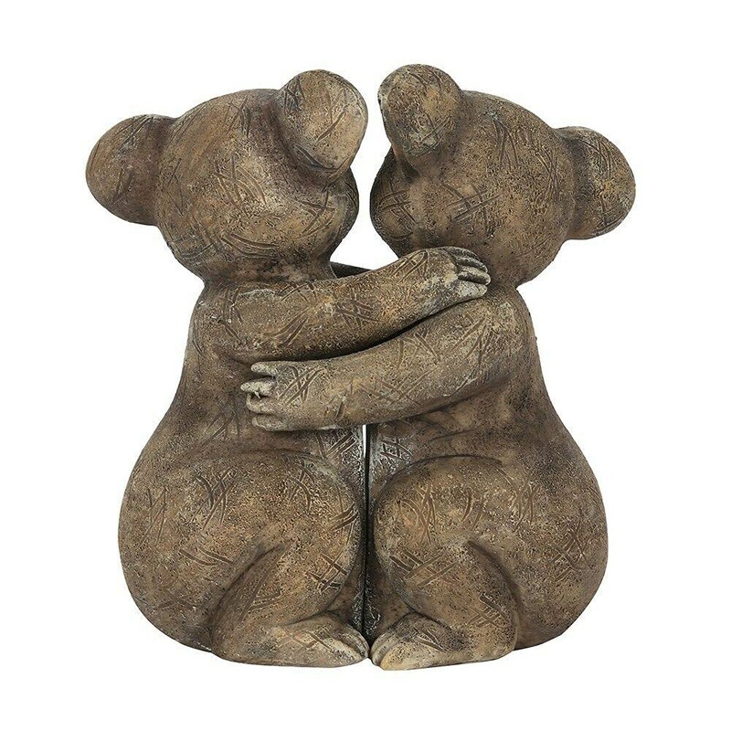 Charming Brown Koala Hug Couple Ornament - 10x10 Centimetres -