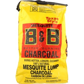B&b; Charcoal, Charcoal Lump Mesquite, 128 Ounce - Pack of 3