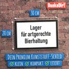 DankeDir! Lager artgerechte Bierhaltung DIN Style Schild mit Spruch Kühlschrank