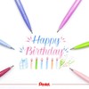Pentel SES15C-D3 Brush Touch Sign Pen, Turquoise Green, 5 Pens
