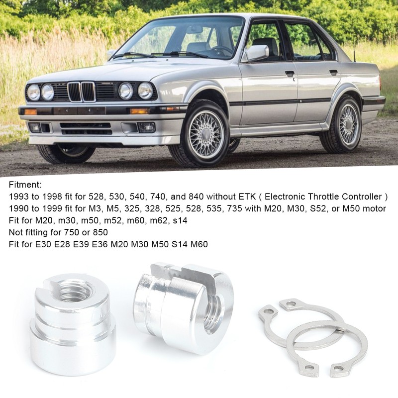 Aluminum Throttle Cable Bushings Kit Fit for E30 E28 E39