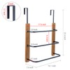 MyGift Over The Door Towel Rack for Bathroom, Rustic Solid