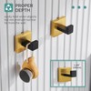Angle Simple Towel Hook Black & Gold 2 Pack, 304