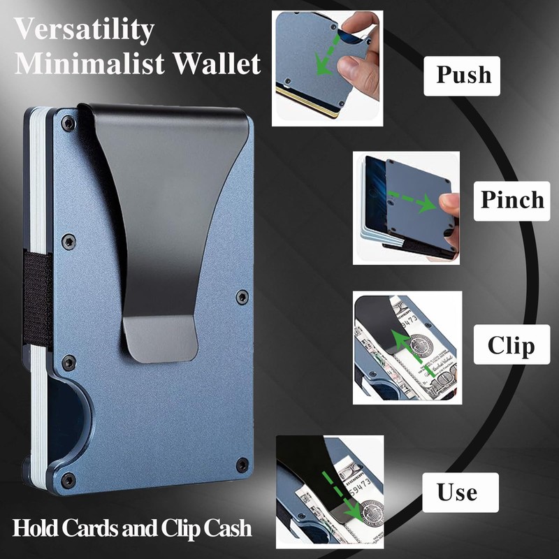 YLFYLFUP Minimalist Wallet with RFID Blocking for Men,Slim Credit Card