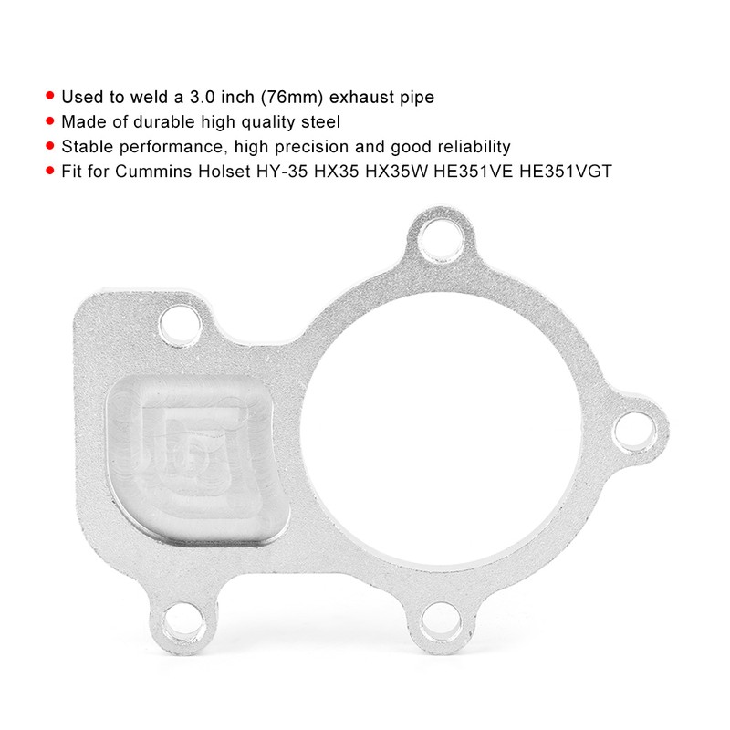 3.0in Downpipe Turbo Flange Fit for Cummins Holset HY-35 HX35