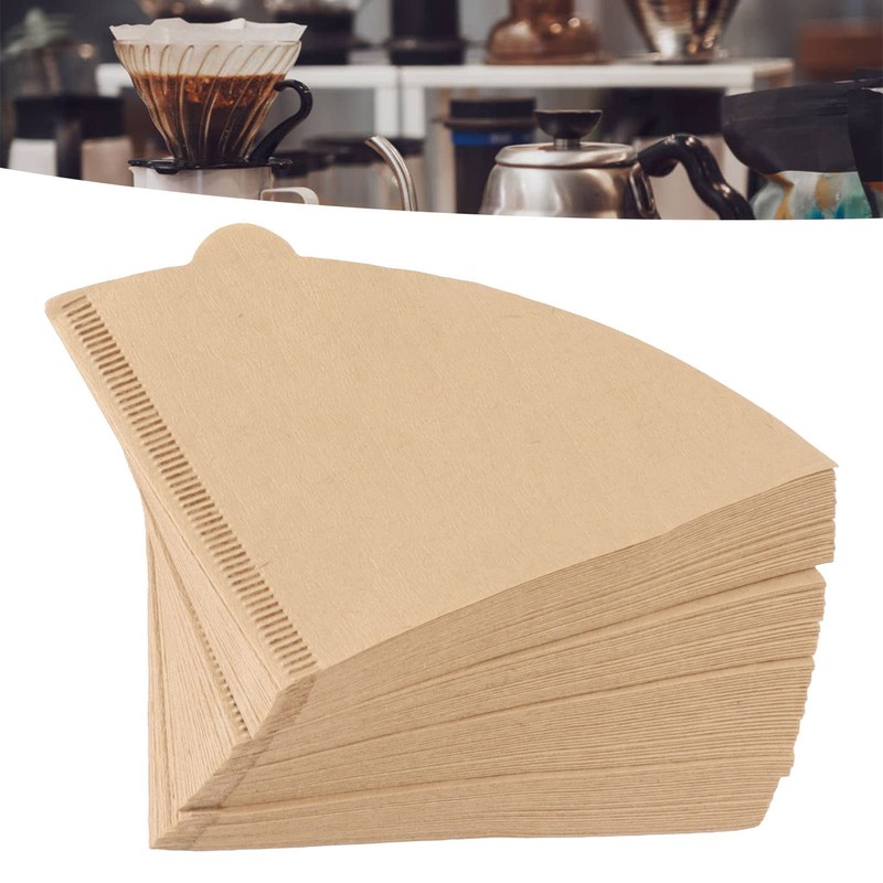Filter Paper, Disposable, Dust Reduction, Coffee Filter Paper, 100 Pieces,