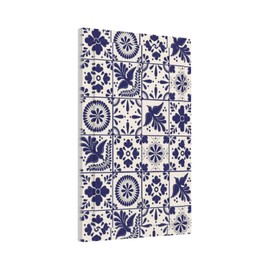 White/Blue Moroccan Mexican Tile 1 Gang No Blank Wall Plate Decorative Unused Device Outlet Cover Talavera Ceramic Mosaic Brick Electric Plug Socket Dimmer Faceplate Switchplate Cover Home Farm Deco