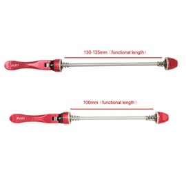 PLATT Bike Quick Release Skewers MTB Wheel Hub Skewers Front and Rear Axle Fit for Road Bike,Mountain Bike, BMX (Red,1Pair)